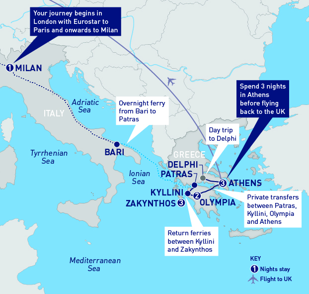 Zakynthos and Ancient Greece by Train